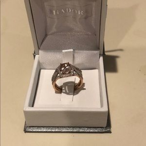 Morganite stone Wedding ring